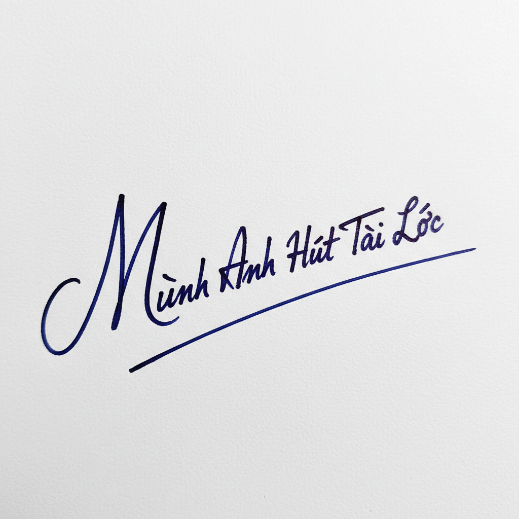 Mẫu chữ ký tên Minh Anh Hút Tài Lộc số 1