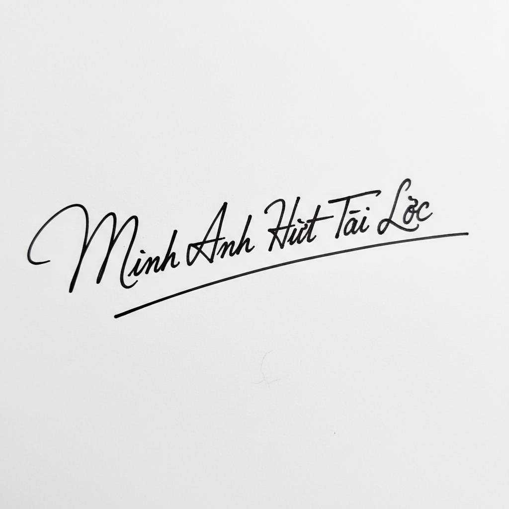 Mẫu chữ ký tên Minh Anh Hút Tài Lộc số 10