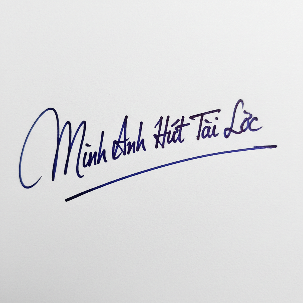 Mẫu chữ ký tên Minh Anh Hút Tài Lộc số 4