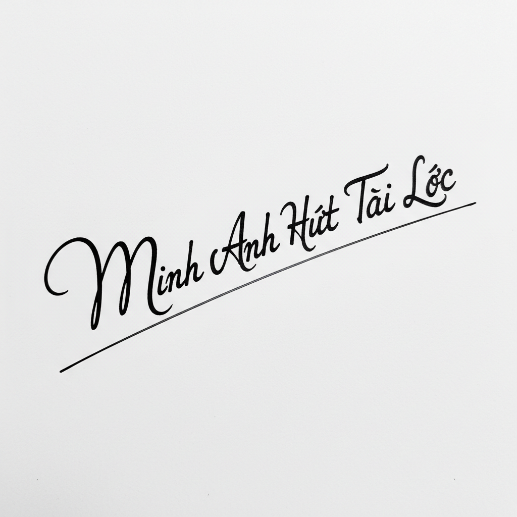 Mẫu chữ ký tên Minh Anh Hút Tài Lộc số 5