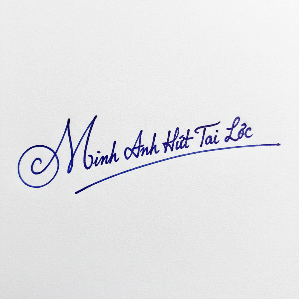 Mẫu chữ ký tên Minh Anh Hút Tài Lộc số 6