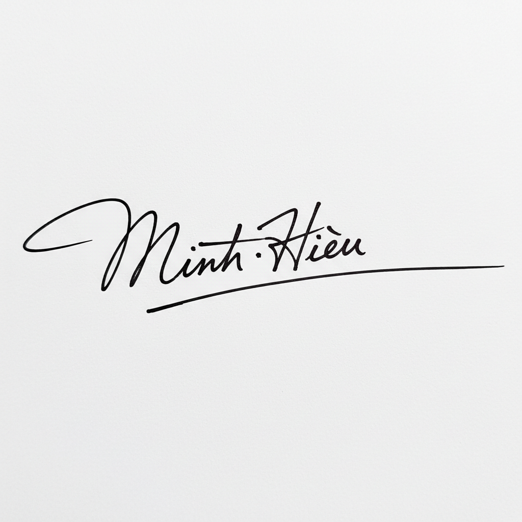 Mẫu chữ ký tên Minh Hiếu số 10
