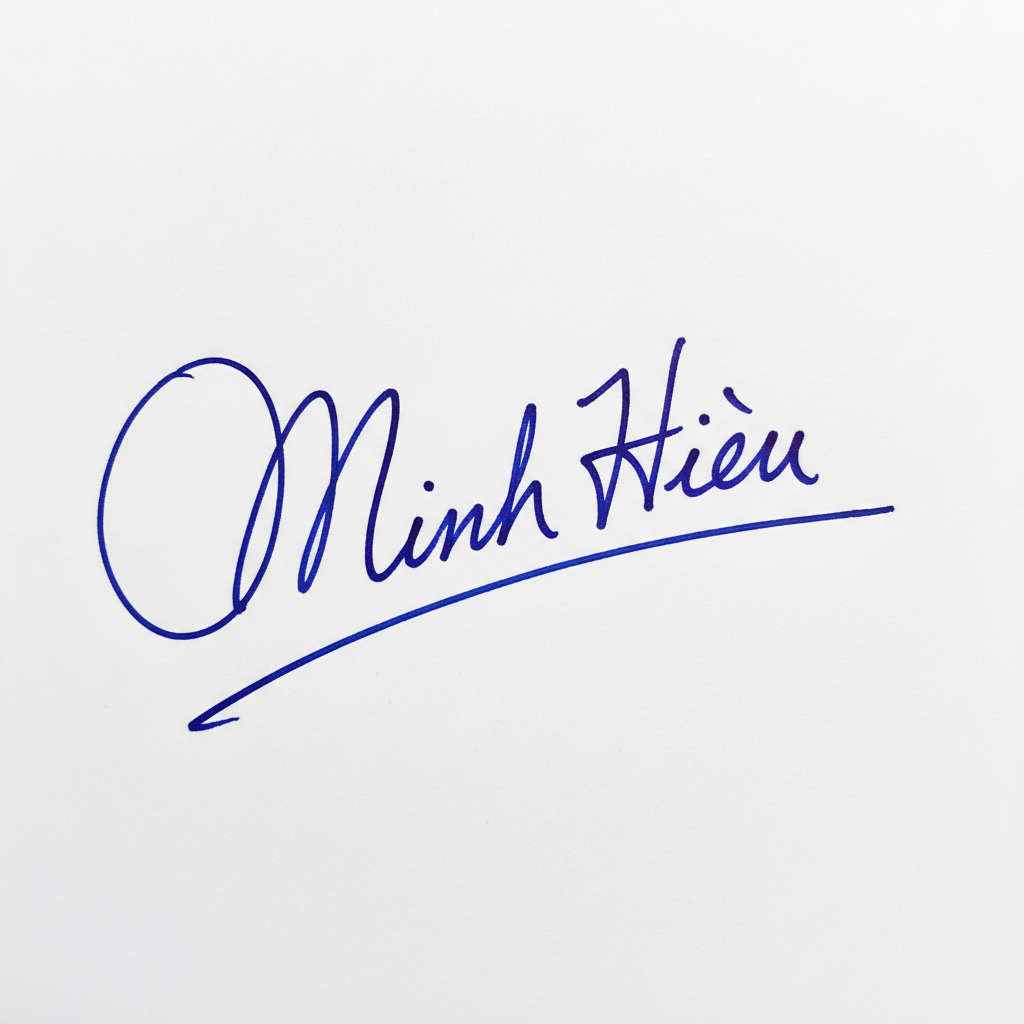 Mẫu chữ ký tên Minh Hiếu số 6