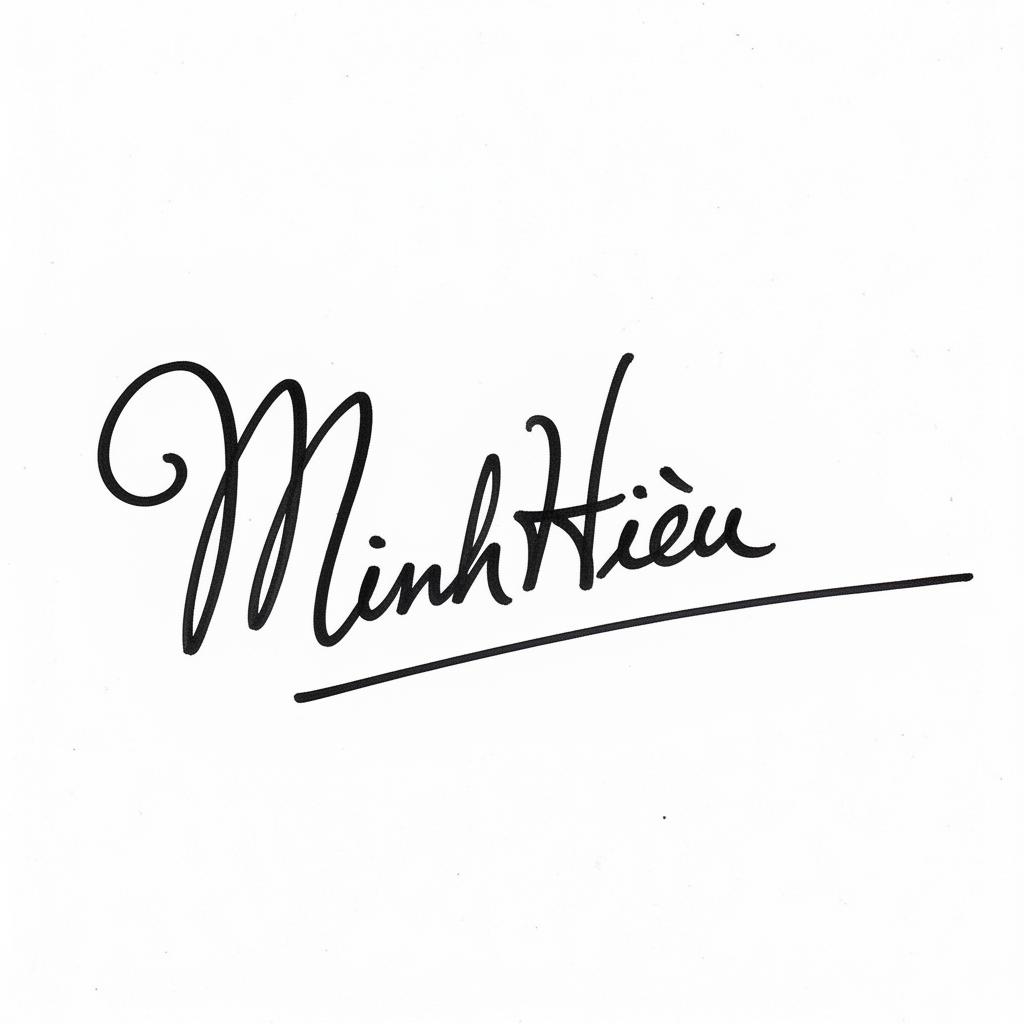 Mẫu chữ ký tên Minh Hiếu số 7