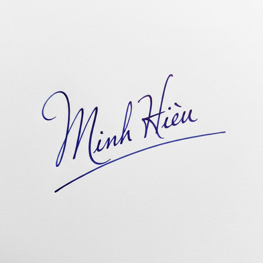 Mẫu chữ ký tên Minh Hiếu số 8
