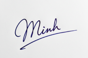 Mẫu chữ ký tên Minh số 1