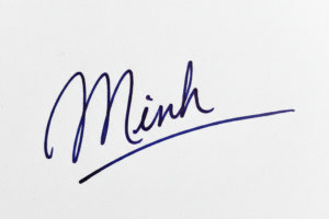 Mẫu chữ ký tên Minh số 1