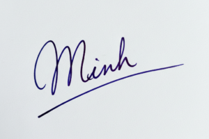 Mẫu chữ ký tên Minh số 1