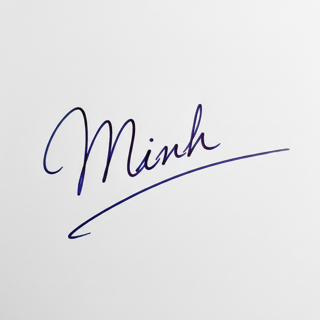 Mẫu chữ ký tên Mình số 1