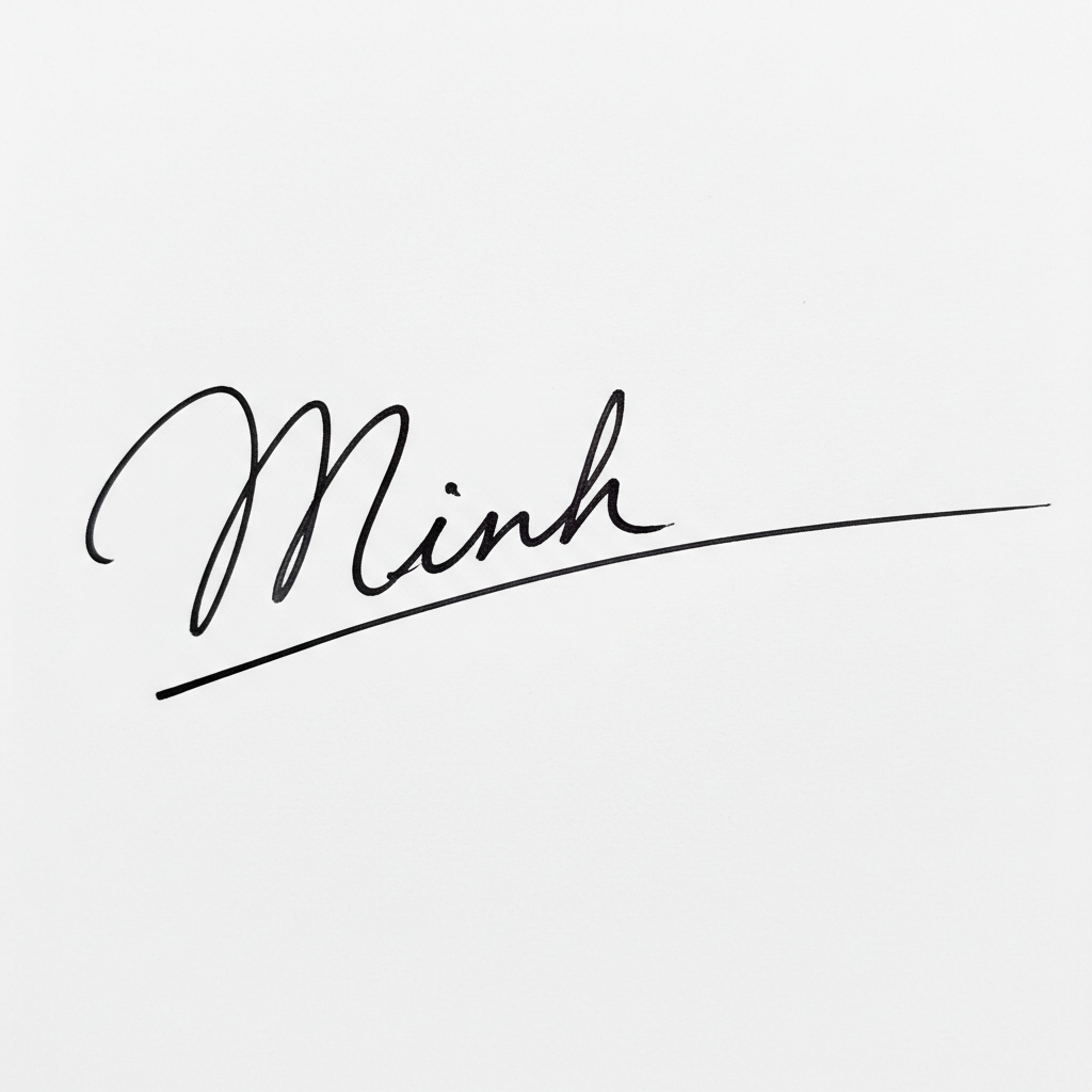 Mẫu chữ ký tên Minh số 10