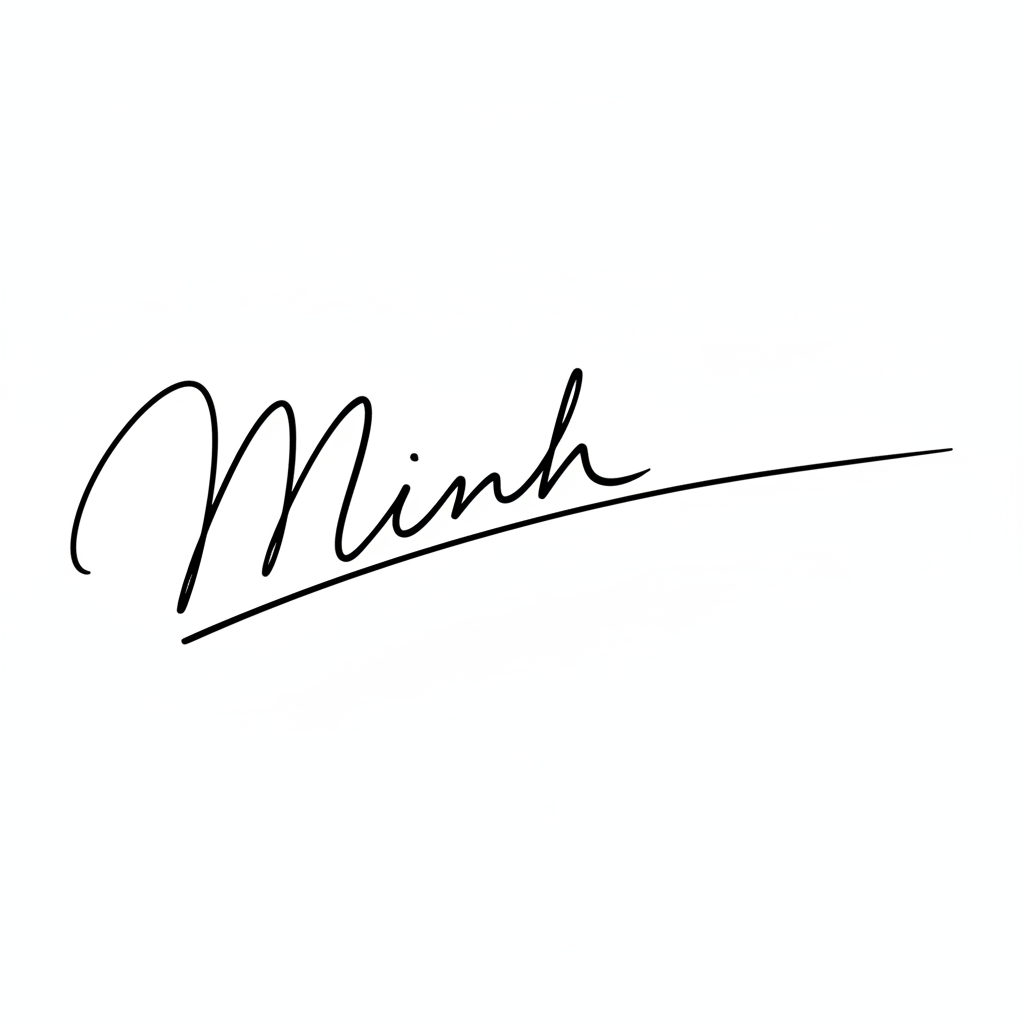 Mẫu chữ ký tên Mình số 10