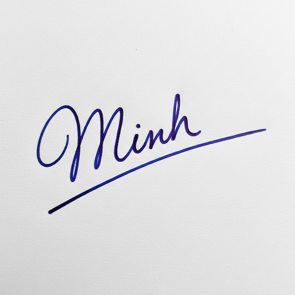 Mẫu chữ ký tên Minh số 3