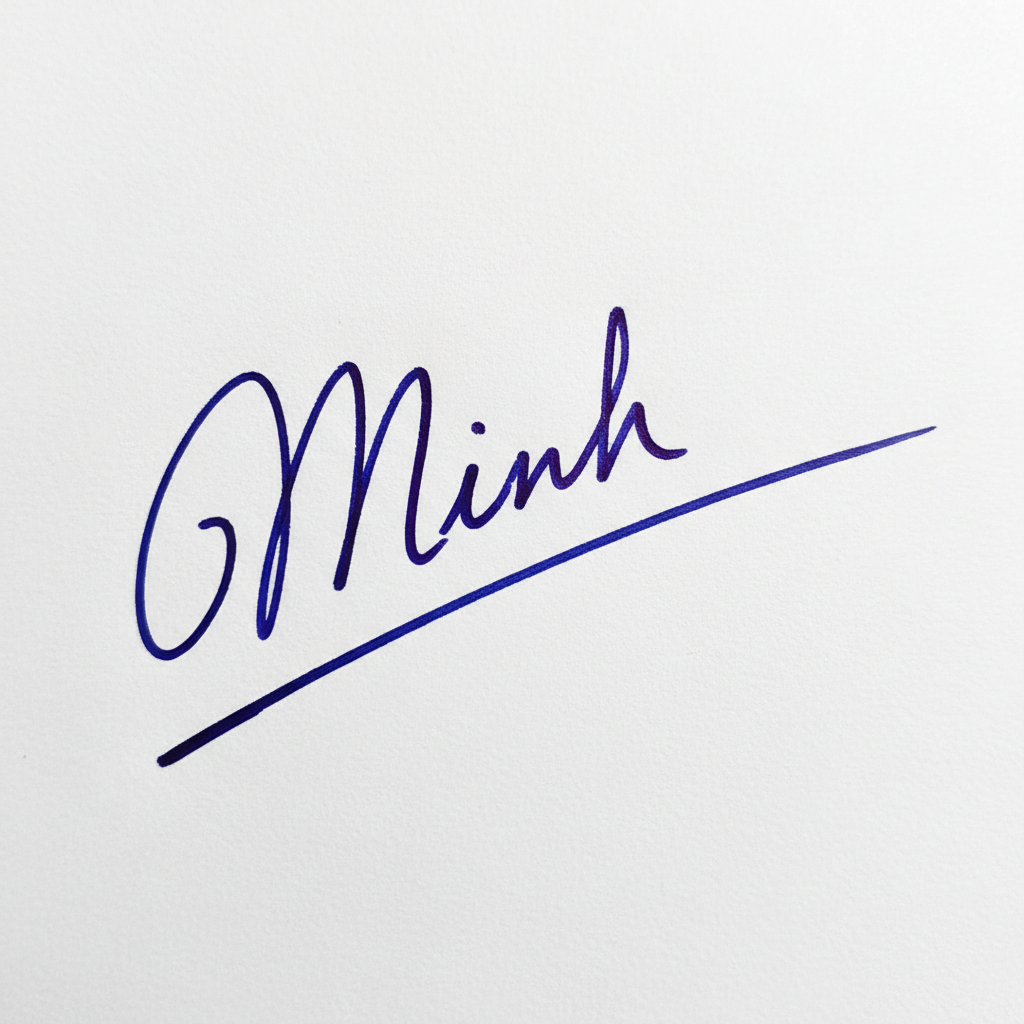 Mẫu chữ ký tên Mình số 3