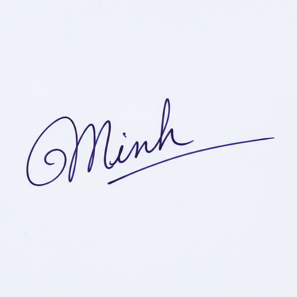Mẫu chữ ký tên Mình số 4