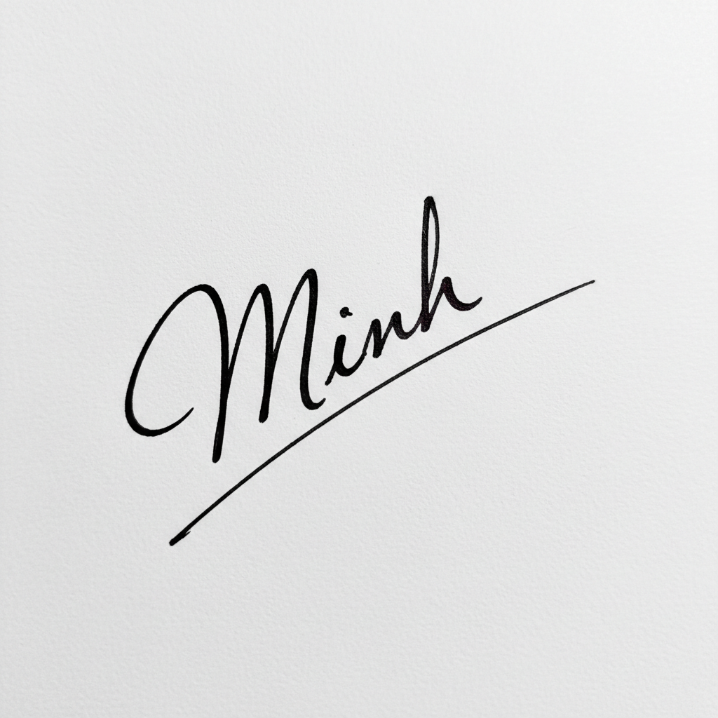 Mẫu chữ ký tên Minh số 5