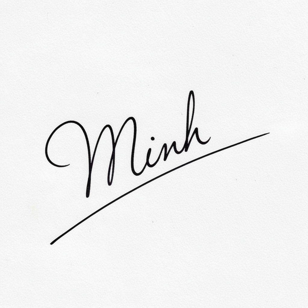 Mẫu chữ ký tên Mình số 5