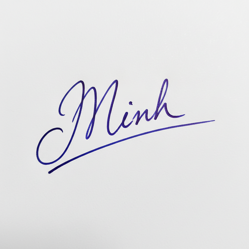 Mẫu chữ ký tên Minh