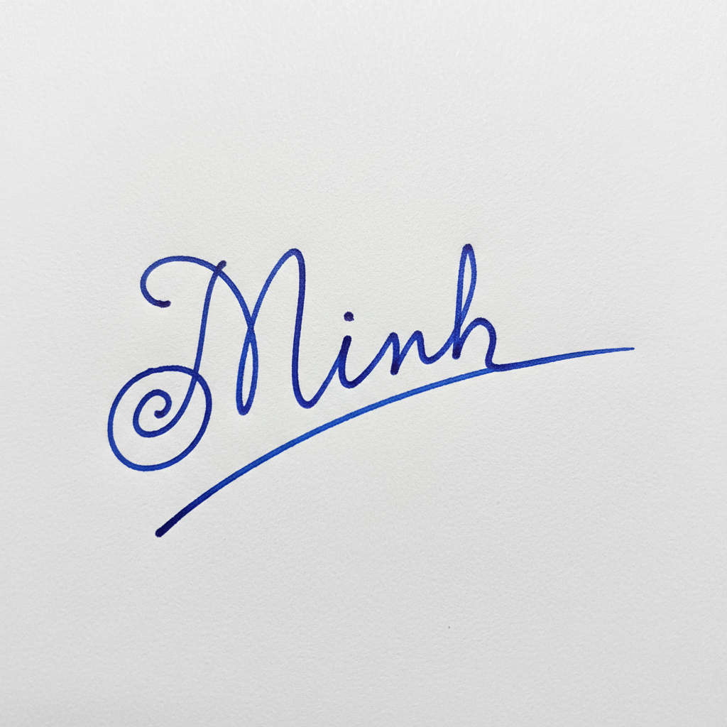 Mẫu chữ ký tên Minh