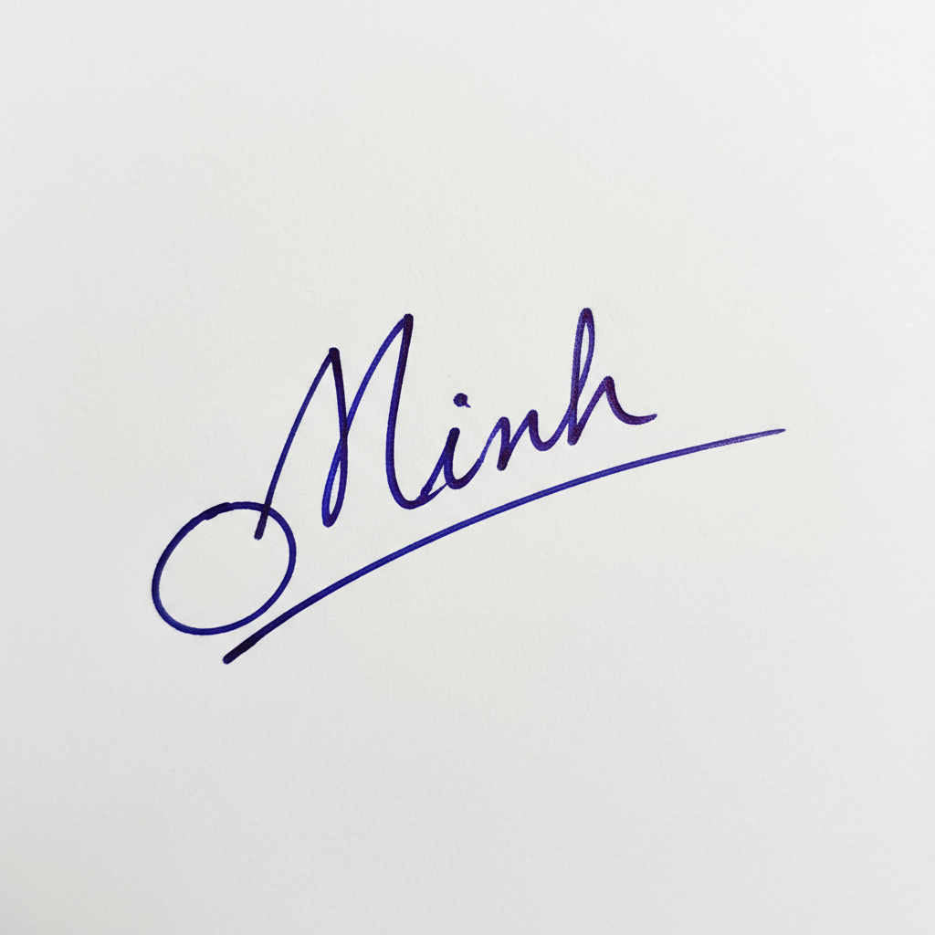 Mẫu chữ ký tên Mình số 6