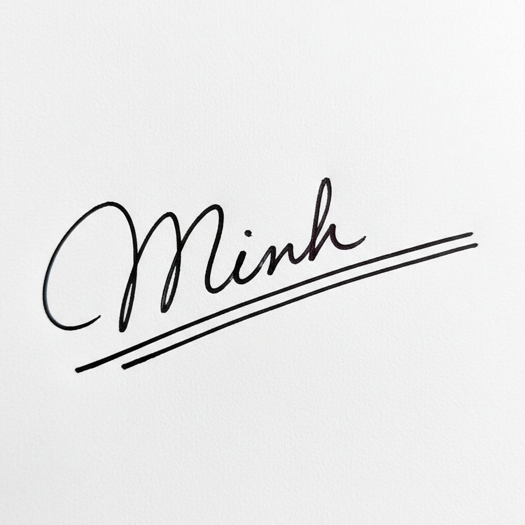 Mẫu chữ ký tên Mình số 7