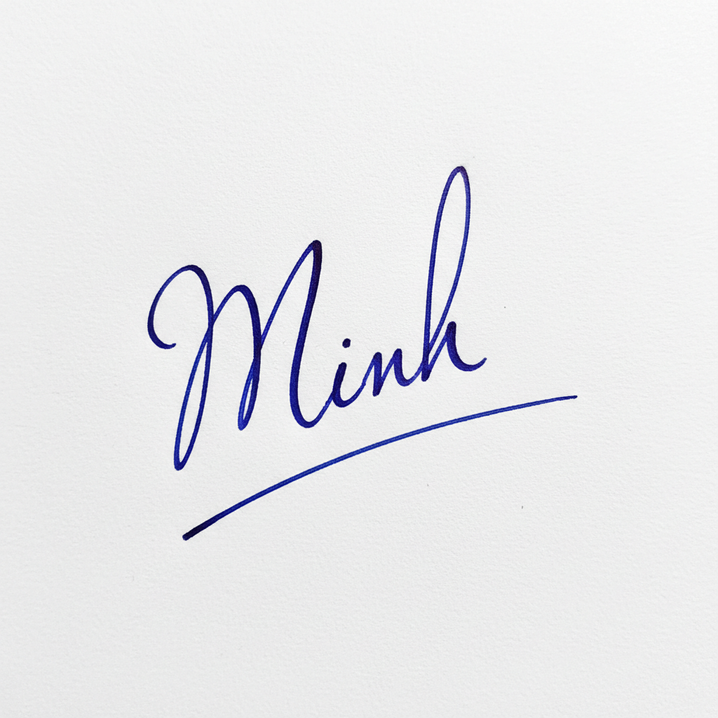 Mẫu chữ ký tên Minh số 8