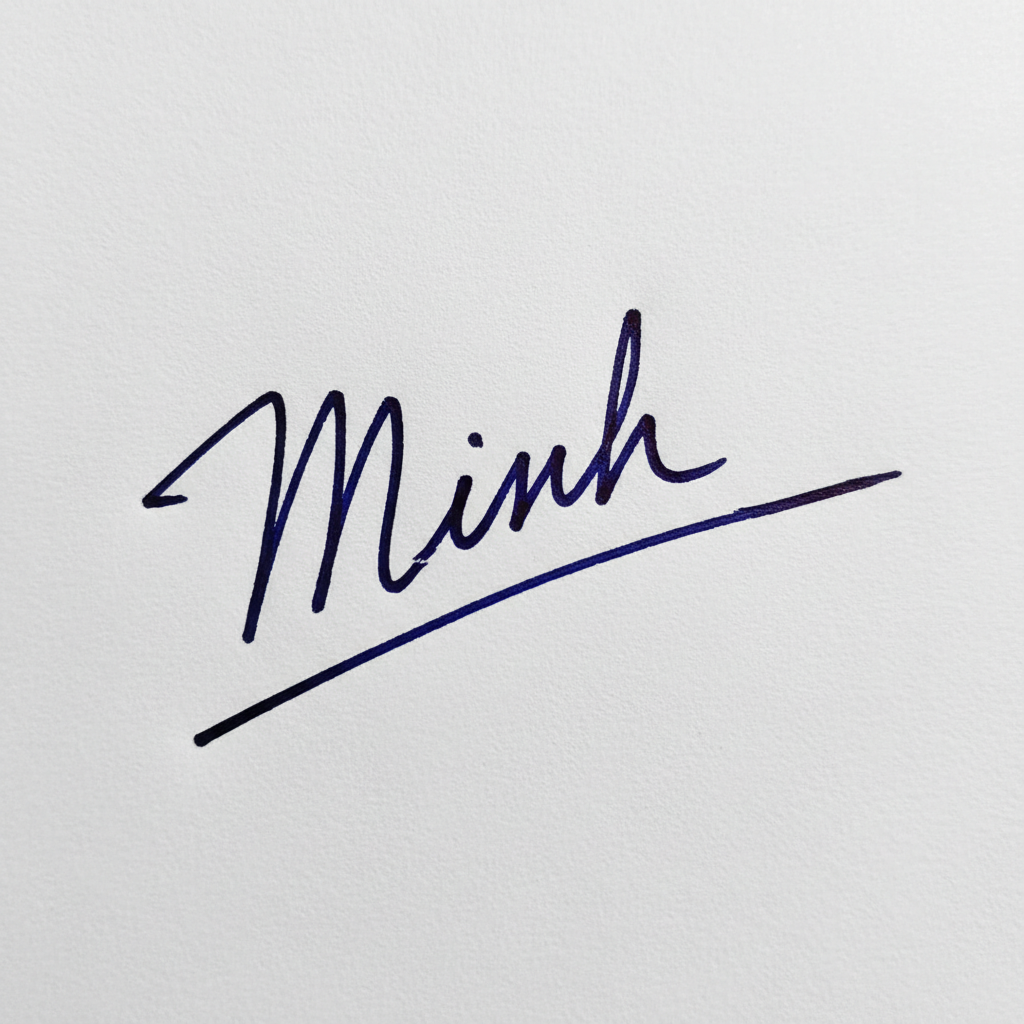 Mẫu chữ ký tên Minh số 9