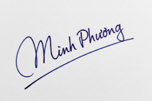 Mẫu chữ ký tên Mình Phương số 1