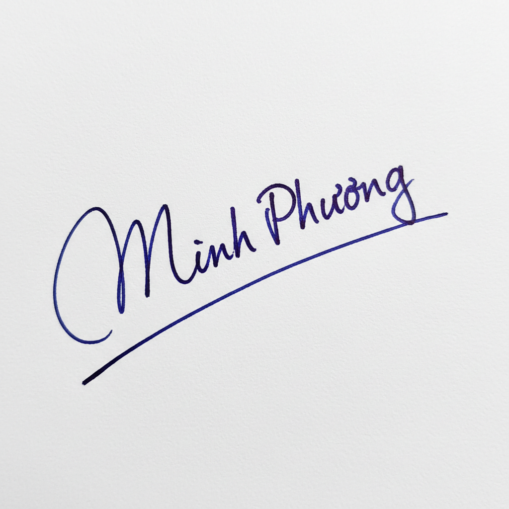 Mẫu chữ ký tên Mình Phương số 1