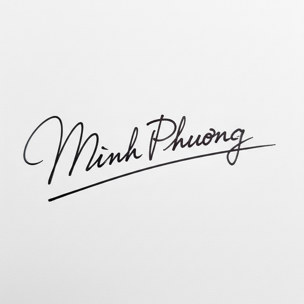 Mẫu chữ ký tên Mình Phương số 10