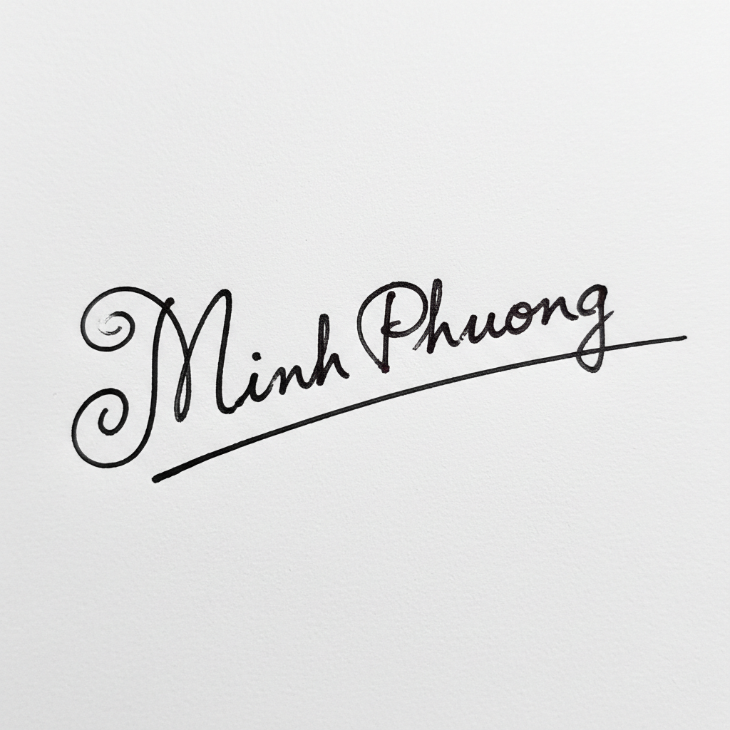 Mẫu chữ ký tên Mình Phương số 2