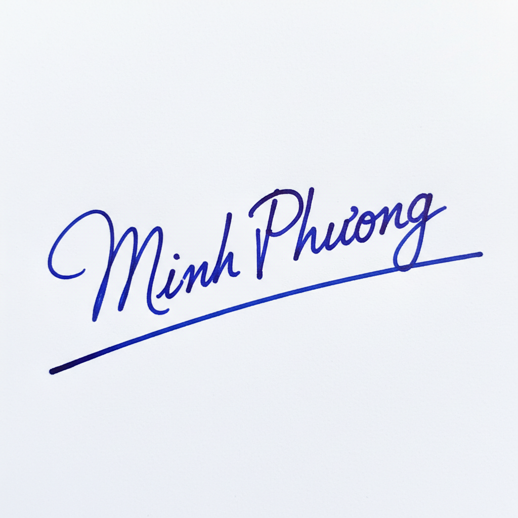 Mẫu chữ ký tên Mình Phương số 3