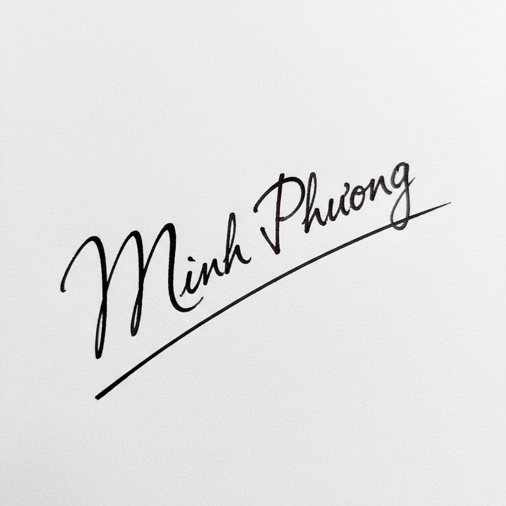 Mẫu chữ ký tên Mình Phương số 5
