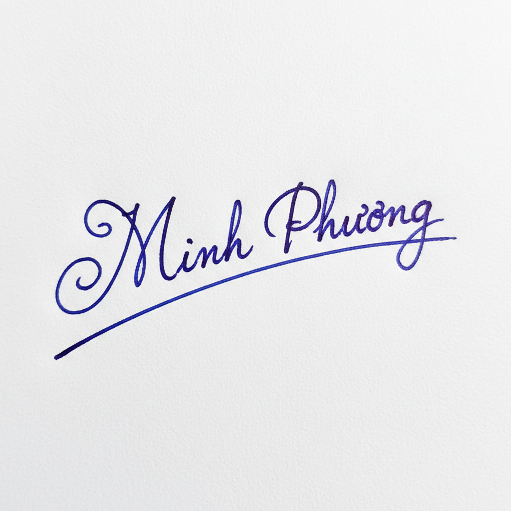 Mẫu chữ ký tên Mình Phương số 6