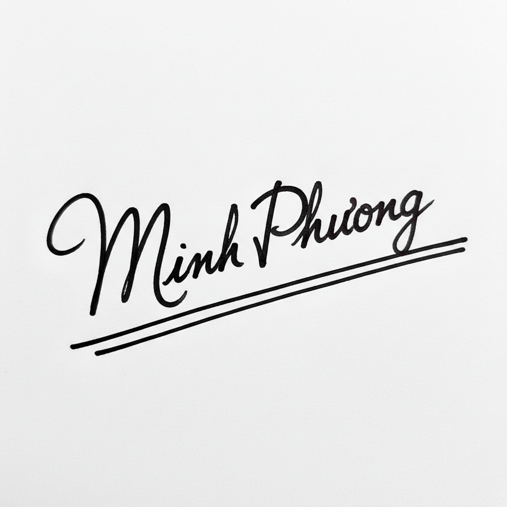 Mẫu chữ ký tên Mình Phương số 7