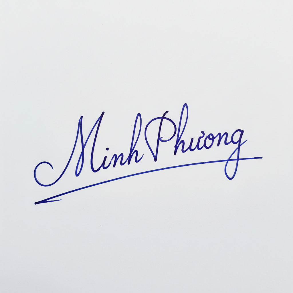 Mẫu chữ ký tên Mình Phương số 8