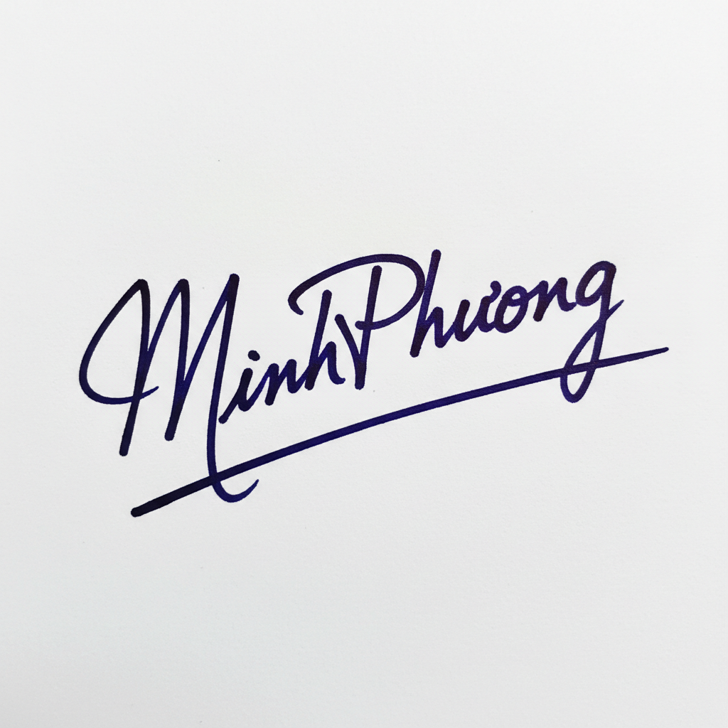 Mẫu chữ ký tên Mình Phương số 9