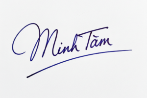 Mẫu chữ ký tên Minh Tâm số 1