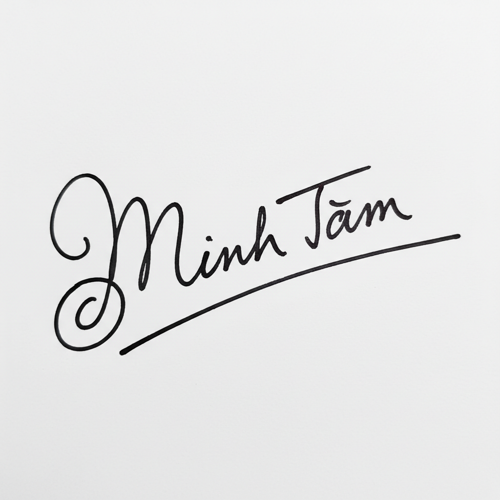 Bí Quyết Tạo Chữ Ký Tên Minh Tâm: Đẹp, Độc Đáo và Hợp Phong Thủy Mẫu chữ ký tên Minh Tâm số 2