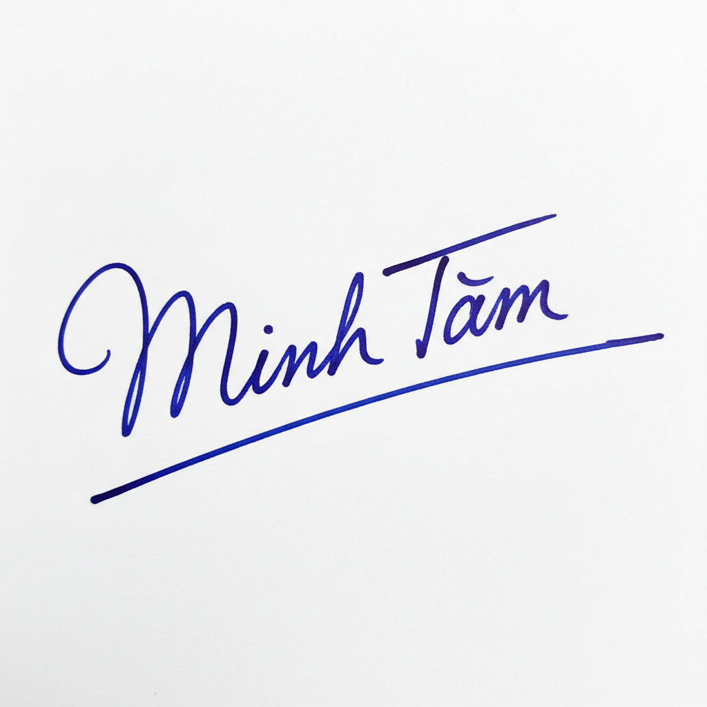 Bí Quyết Tạo Chữ Ký Tên Minh Tâm: Đẹp, Độc Đáo và Hợp Phong Thủy Mẫu chữ ký tên Minh Tâm số 3