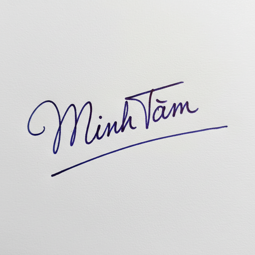 Bí Quyết Tạo Chữ Ký Tên Minh Tâm: Đẹp, Độc Đáo và Hợp Phong Thủy Mẫu chữ ký tên Minh Tâm số 4