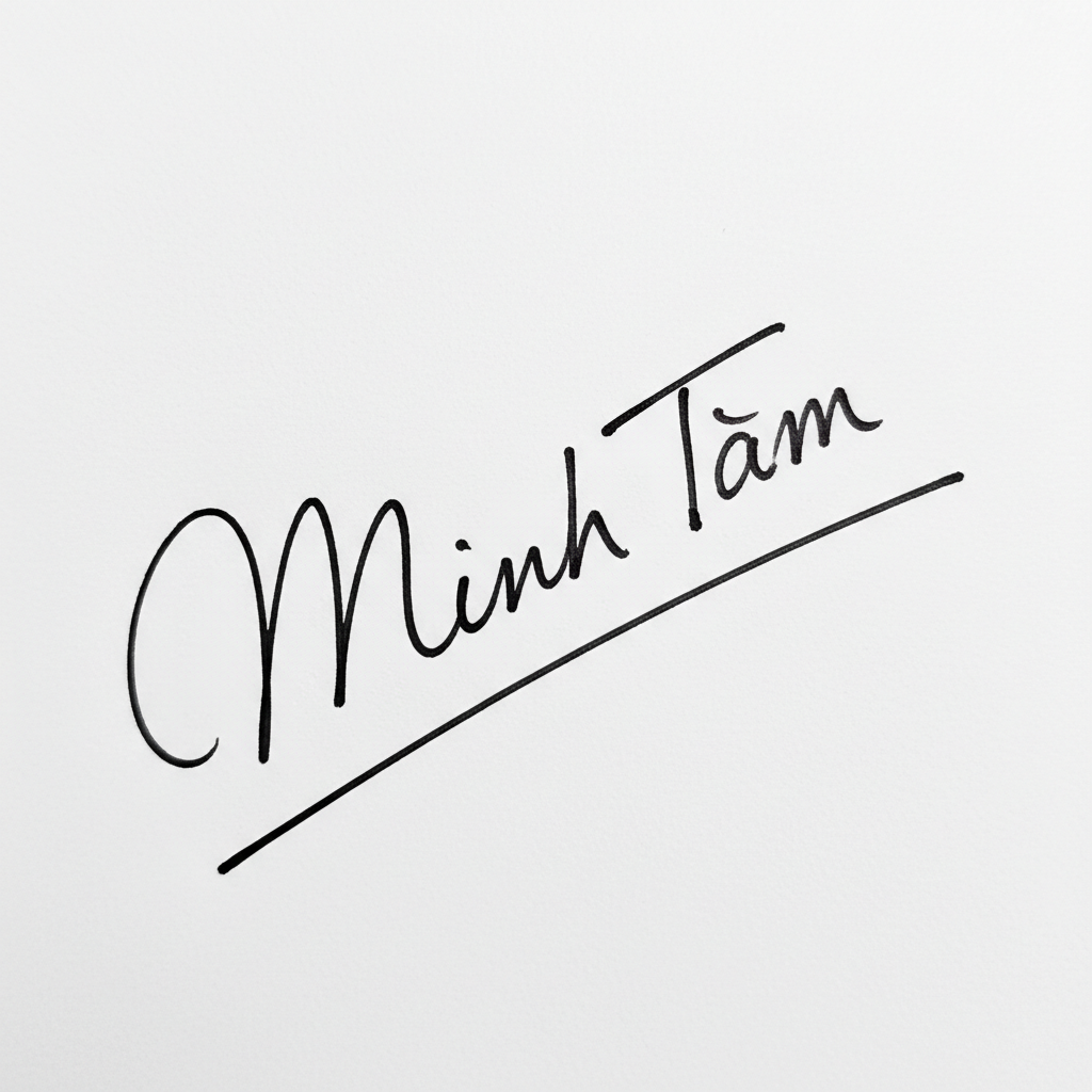 Bí Quyết Tạo Chữ Ký Tên Minh Tâm: Đẹp, Độc Đáo và Hợp Phong Thủy Mẫu chữ ký tên Minh Tâm số 5