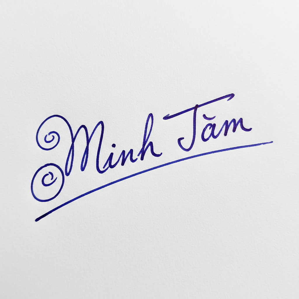 Bí Quyết Tạo Chữ Ký Tên Minh Tâm: Đẹp, Độc Đáo và Hợp Phong Thủy Mẫu chữ ký tên Minh Tâm số 6