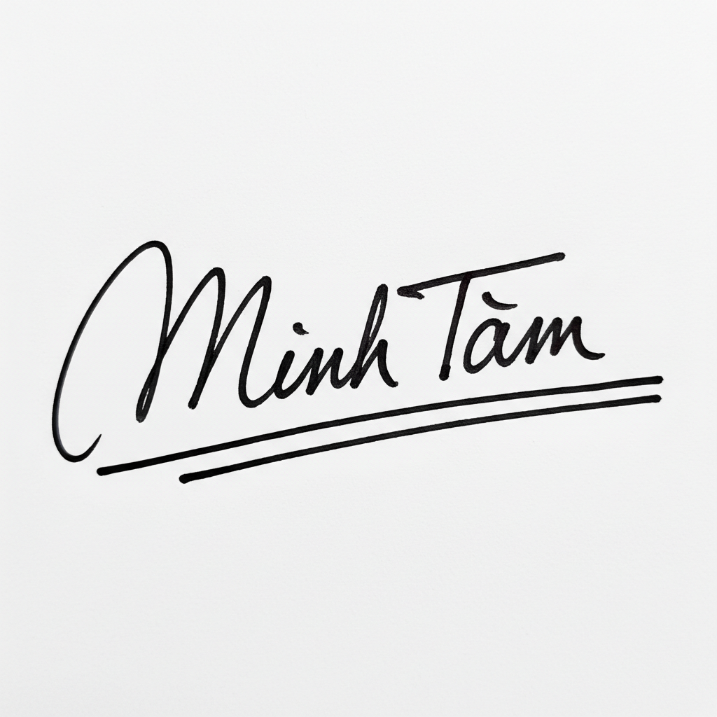 Bí Quyết Tạo Chữ Ký Tên Minh Tâm: Đẹp, Độc Đáo và Hợp Phong Thủy Mẫu chữ ký tên Minh Tâm số 7