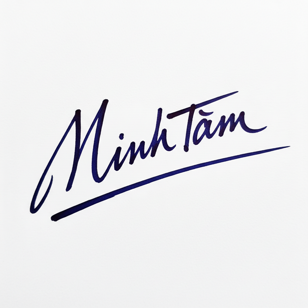 Bí Quyết Tạo Chữ Ký Tên Minh Tâm: Đẹp, Độc Đáo và Hợp Phong Thủy Mẫu chữ ký tên Minh Tâm số 9