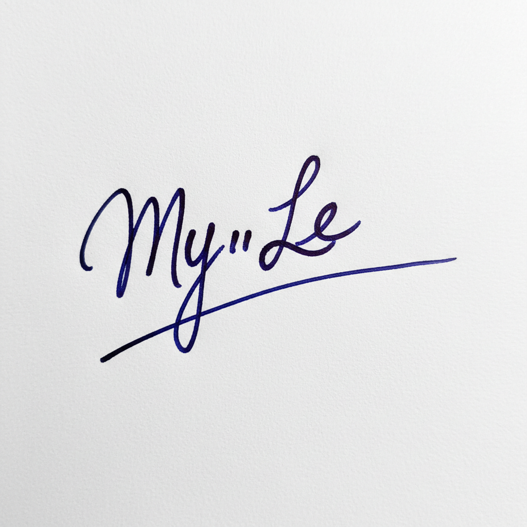 Mẫu chữ ký tên Mỹ Lệ số 1