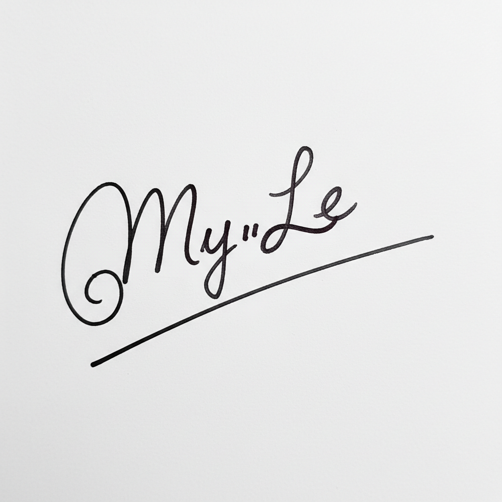 Mẫu chữ ký tên Mỹ Lệ số 2