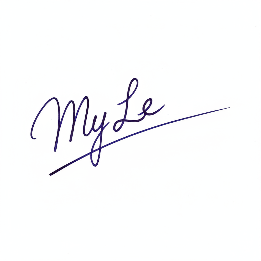 Mẫu chữ ký tên Mỹ Lệ số 4