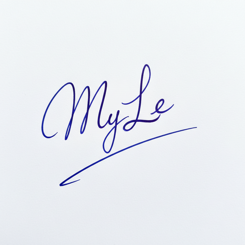 Mẫu chữ ký tên Mỹ Lệ số 8