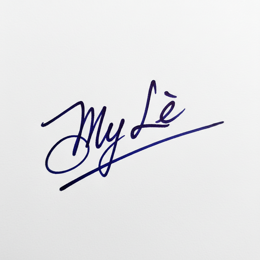 Mẫu chữ ký tên Mỹ Lệ số 9