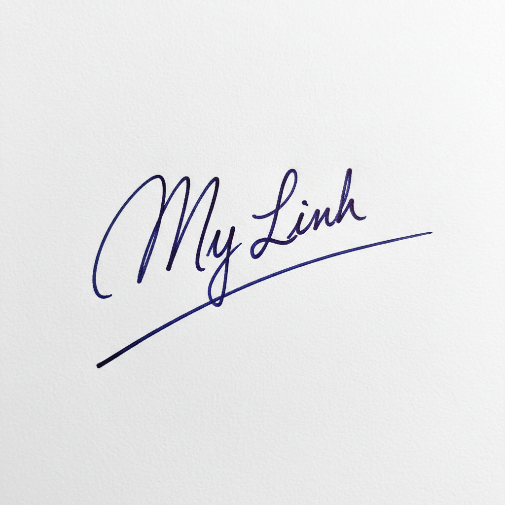 Mẫu chữ ký tên Mỹ Linh số 1